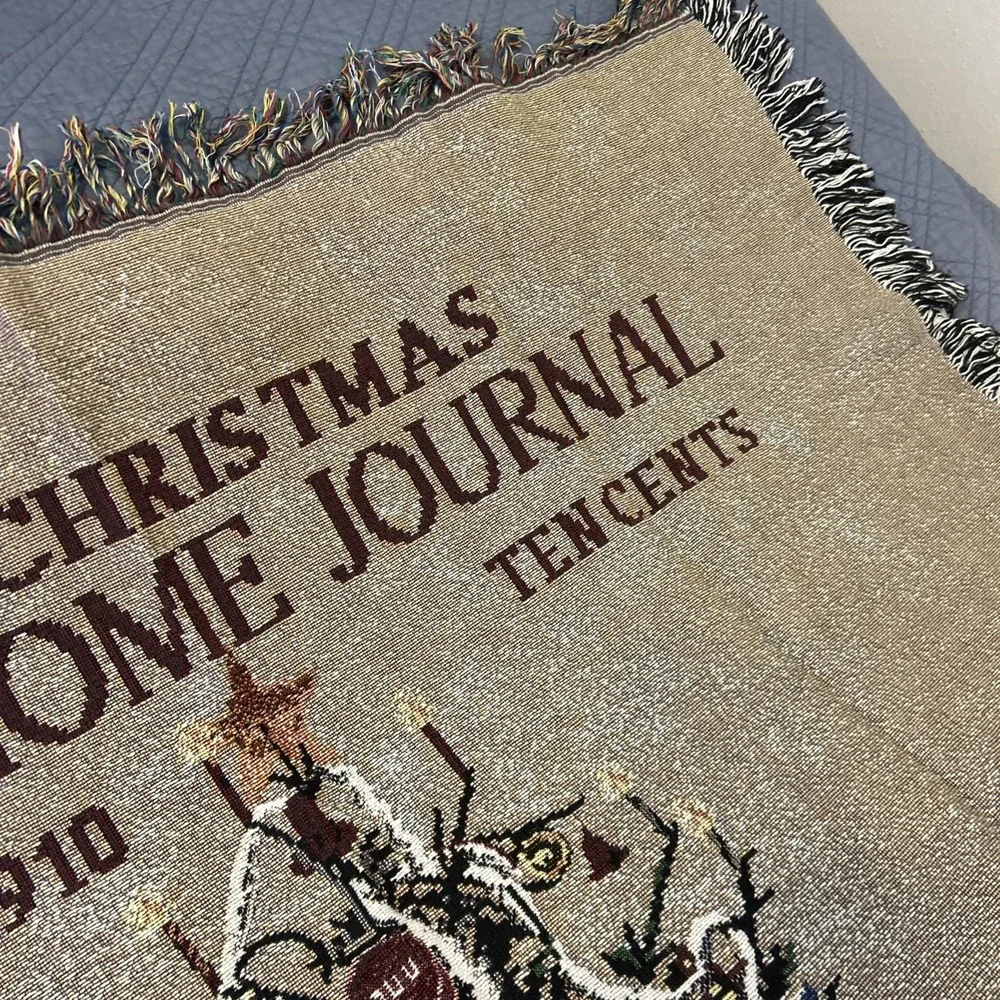 Vintage Ladies Home Journal 1910‎ Christmas Tree Woven Throw 51x66